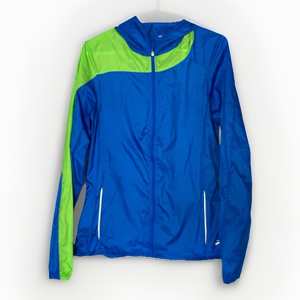 Brooks Jacket Womens M Running Nightlife‎ LSD Lite III Packable Ultra Light Hood